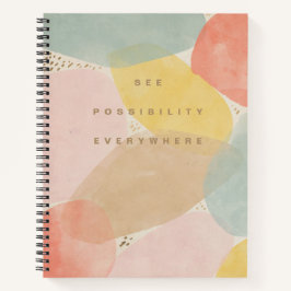 Farbenfrohe Zitate Abstrakte Formen Spiralnotebook Notizbuch