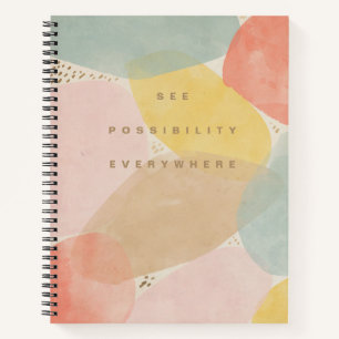 Farbenfrohe Zitate Abstrakte Formen Spiralnotebook Notizbuch