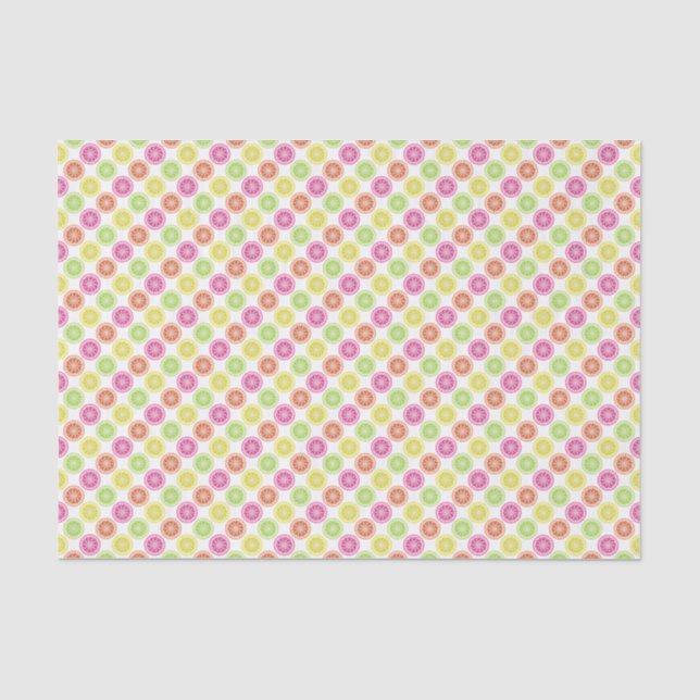 Farbenfrohe Zitrusscheiben Seidenpapier (Vorderseite)