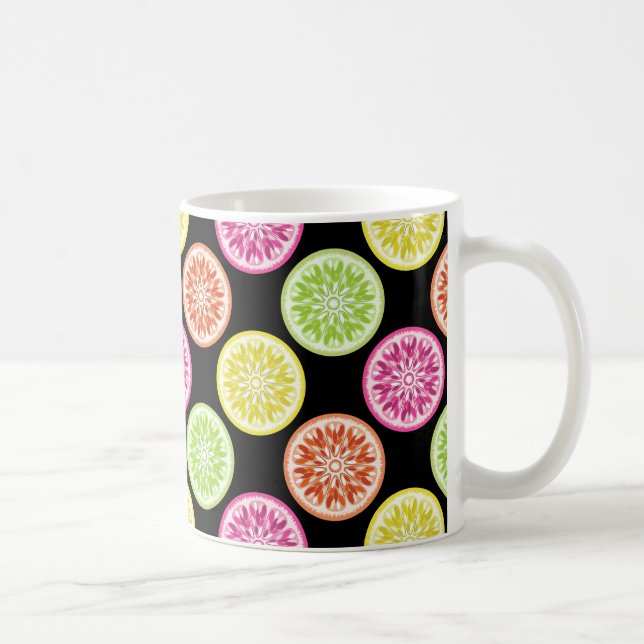 Farbenfrohe Zitrusscheiben Tasse (Rechts)
