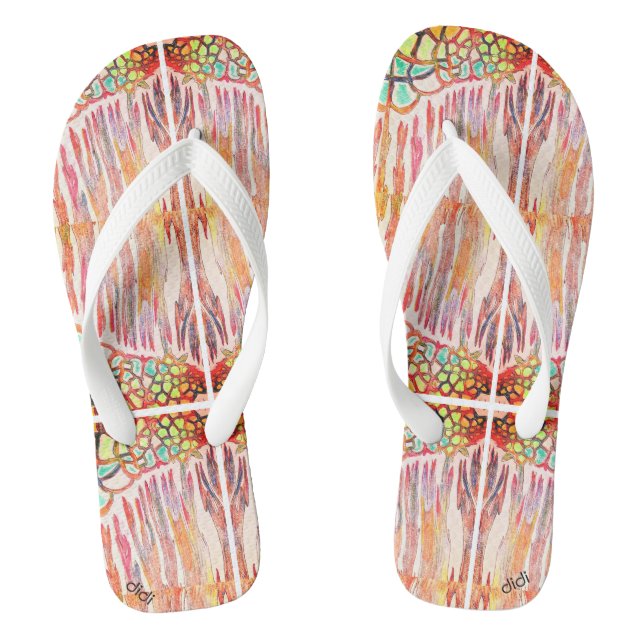 Farbenfrohe Zorn, Strandbekleidung Flip Flops (Fußbett)