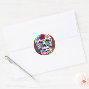 Farbenfrohe Zuckerkulsticker Runder Aufkleber