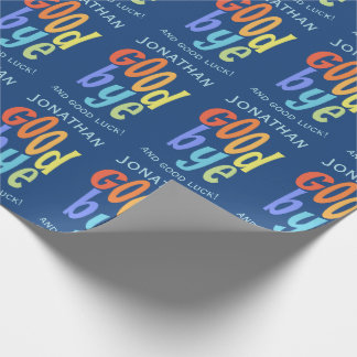 Farbenfroher Abschied und Viel Glück Farewell Geschenkpapier