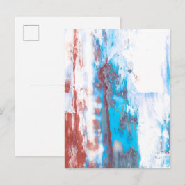 Farbenfroher abstrakter Pinselstrich-Hintergrund Postkarte