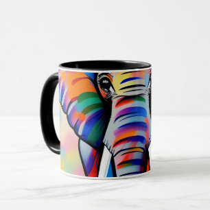 Farbenfroher afrikanischer Safari-Elefant Tasse