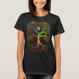 Farbenfroher Baum Alle sehen Augenzauberkunst T-Shirt