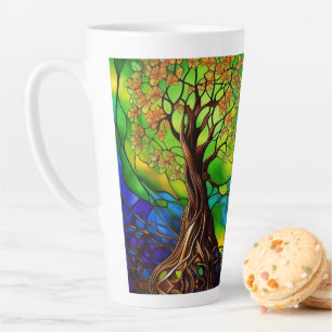Farbenfroher Baum aus festem Glas - Look II Milchtasse