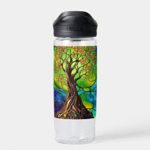 Farbenfroher Baum aus festem Glas - Look II Trinkflasche