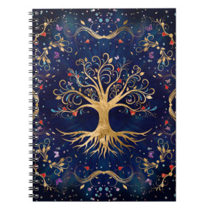 Farbenfroher Baum des Lebens - Yggdrasil Notizblock
