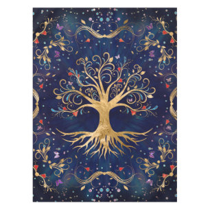 Farbenfroher Baum des Lebens - Yggdrasil Tischdecke