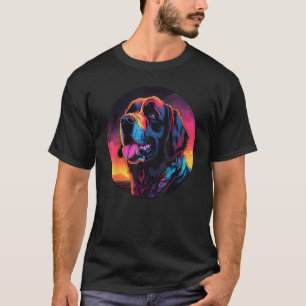 Farbenfroher Bernhardiner-Hund-Vater-Mutter-Graffi T-Shirt