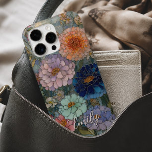 Farbenfroher Blumengarten mit Buntglas - personali iPhone 16 Pro Max Hülle