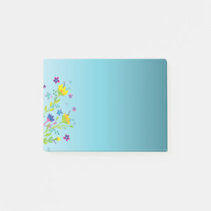 Farbenfroher Blumengarten Post-it Klebezettel