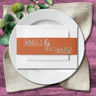 Farbenfroher Boho-Minimalist Orange und Teal Chic Einladungsbanderole