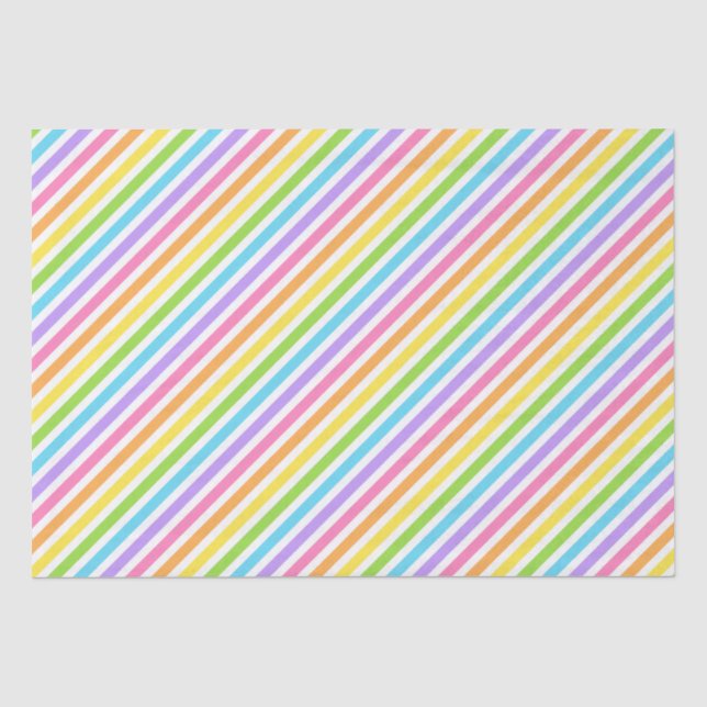 Farbenfroher Candy Strip Seidenpapier (Vorderseite)