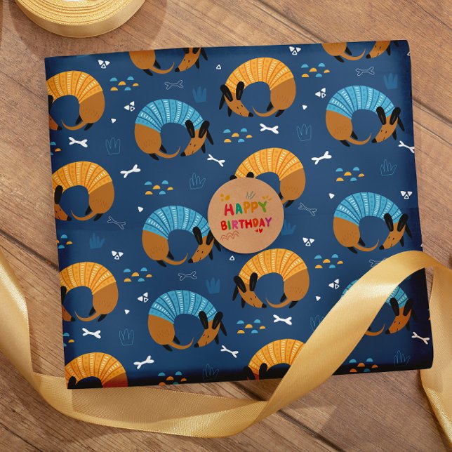 Farbenfroher Cartoon verrückte Würstchen Doodles Geschenkpapier (Von Creator hochgeladen)