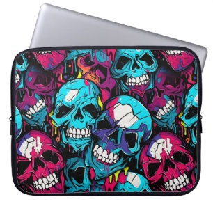 Farbenfroher Chaoskull Laptopschutzhülle