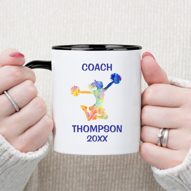 Farbenfroher Cheftrainer Zweifarbige Tasse (Von Creator hochgeladen)