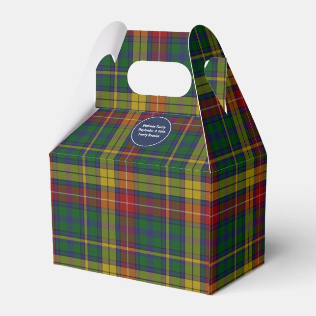 Farbenfroher Clan Buchanan Kariert Event Gunst Ges Geschenkschachtel (Rückseite)