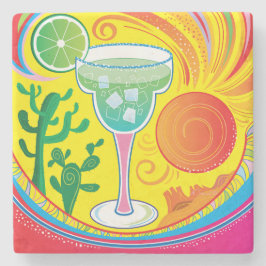 Farbenfroher Cocktail Steinuntersetzer