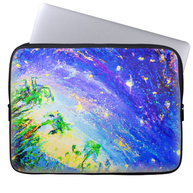 Farbenfroher Dance Dancing im Himmel. Jetzt kaufen Laptopschutzhülle (Vorderseite)