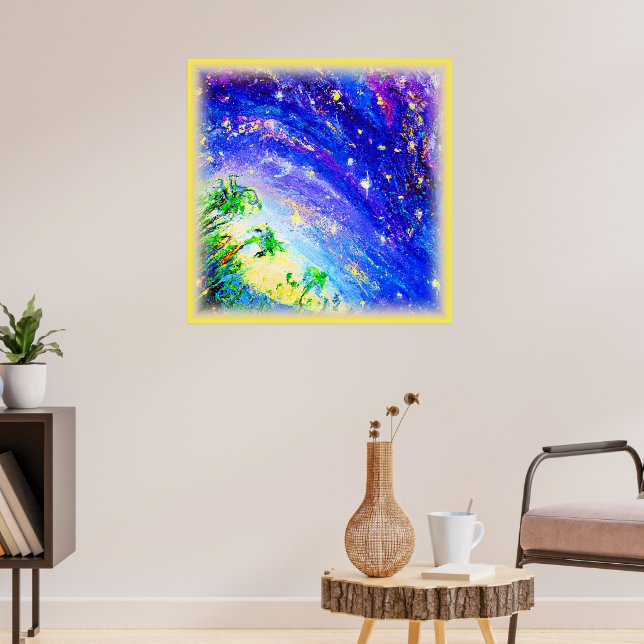 Farbenfroher Dance Dancing im Himmel. Jetzt kaufen Poster (Wohnzimmer 3)
