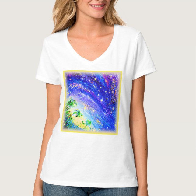Farbenfroher Dance Dancing im Himmel. Jetzt kaufen T-Shirt (Vorderseite)