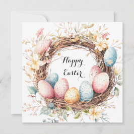 Farbenfroher dekorativer Kranz Ostereier mit Flo