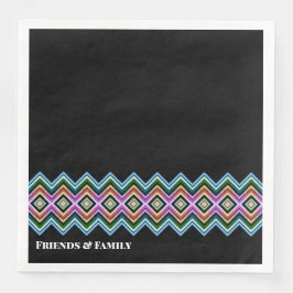 Farbenfroher Designer Serviette