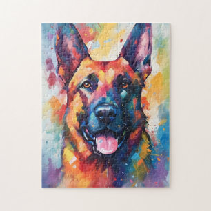 Farbenfroher Deutscher Schäferhund