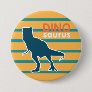 Farbenfroher Dinosaurier jurassisches Tier T-Rex Button