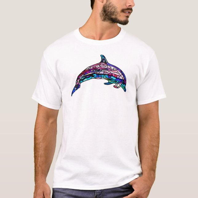 Farbenfroher Dolphin-T - Shirt (Vorderseite)