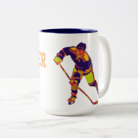 Farbenfroher Eishockeyspieler, personalisierte Uma