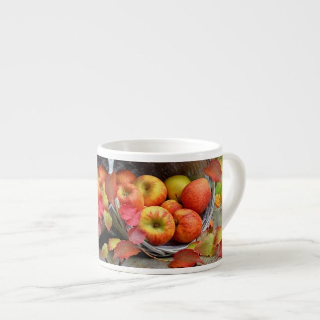 Farbenfroher Fall Apple Basket Espressotasse (Vorderseite Rechts)