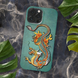 Farbenfroher Feuerdrache Tattoo Art iPhone 12 16 Pro Max Hülle