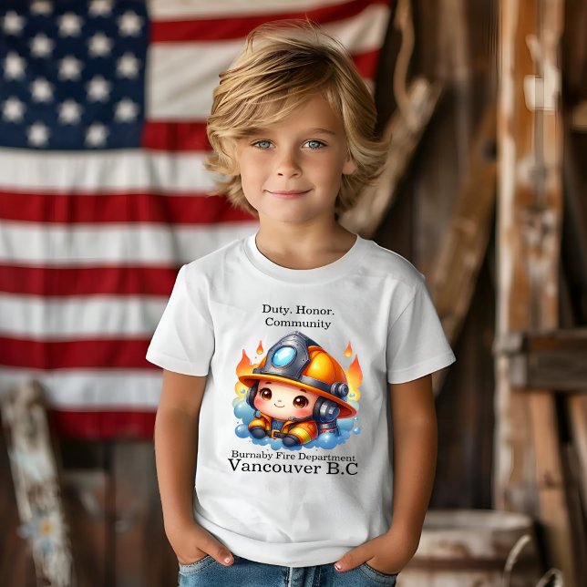 Farbenfroher Feuerwehrmann für Cartoon bereit! T-Shirt (Von Creator hochgeladen)