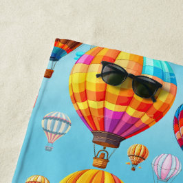 Farbenfroher Flug Hot Air Ballon Strandtuch