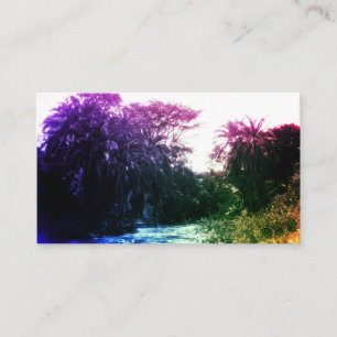 Farbenfroher Fluss Gallery Forest Vintag Tropical Visitenkarte