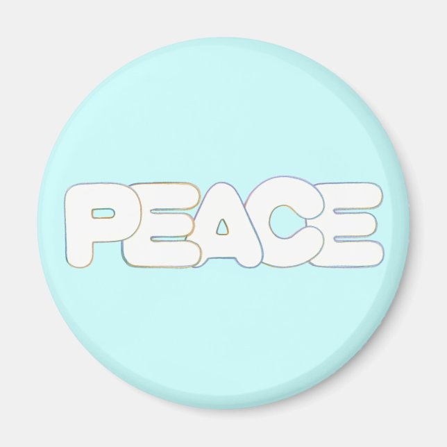 Farbenfroher Frieden, das Wort, Magnete Magnet (Vorne)