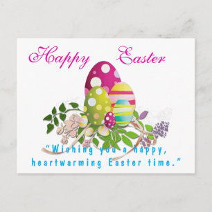 Farbenfroher Frohe Ostern-Gruß Postkarte