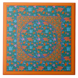 Farbenfroher Fun Fish in Sea Keramik Tile Fliese