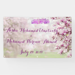 Farbenfroher Garten Islamischer Hochzeitsbanner Banner
