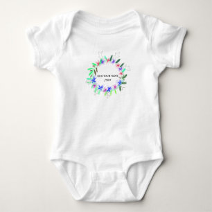 farbenfroher Gartenkranz Weihnachtsweihnachtsnacht Baby Strampler