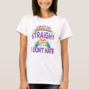 Farbenfroher Gay Pride direkt, aber nicht hassen T-Shirt