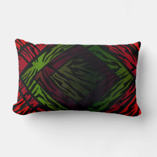 Farbenfroher geometrischer Regenbogen-Tiger-Tierdr Lendenkissen