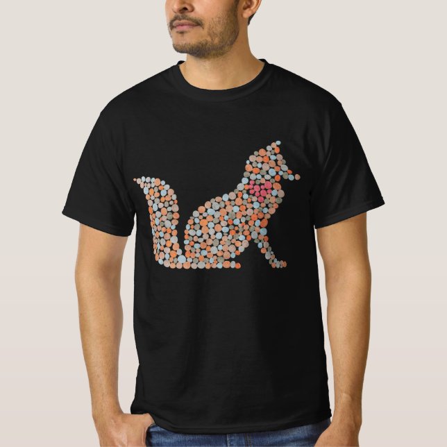 Farbenfroher gepunkteter Fox-T - Shirt (Vorderseite)