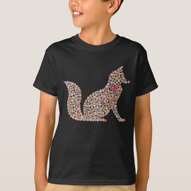 Farbenfroher gepunkteter Fox-T - Shirt (Vorderseite)