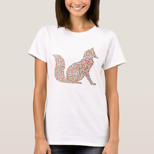 Farbenfroher gepunkteter Fox-T - Shirt (Vorderseite)
