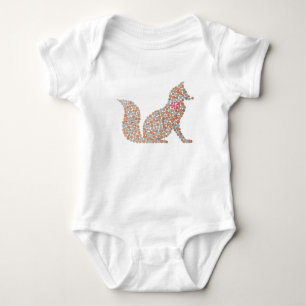 Farbenfroher gepunkteter Fuchs Baby Strampler