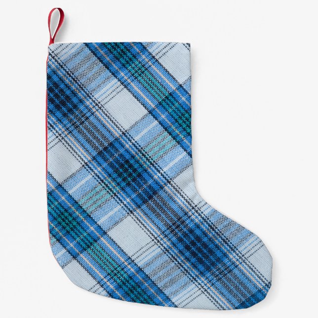 Farbenfroher, gestreifter Stoff Kleiner Weihnachtsstrumpf (Vorderseite)